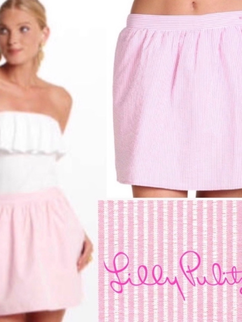 Lilly Pulitzer Seersucker Mini Skirt